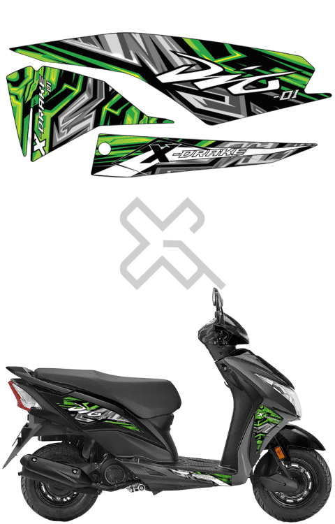 Honda Dio Half Body Graphics | Honda Dio Sticker